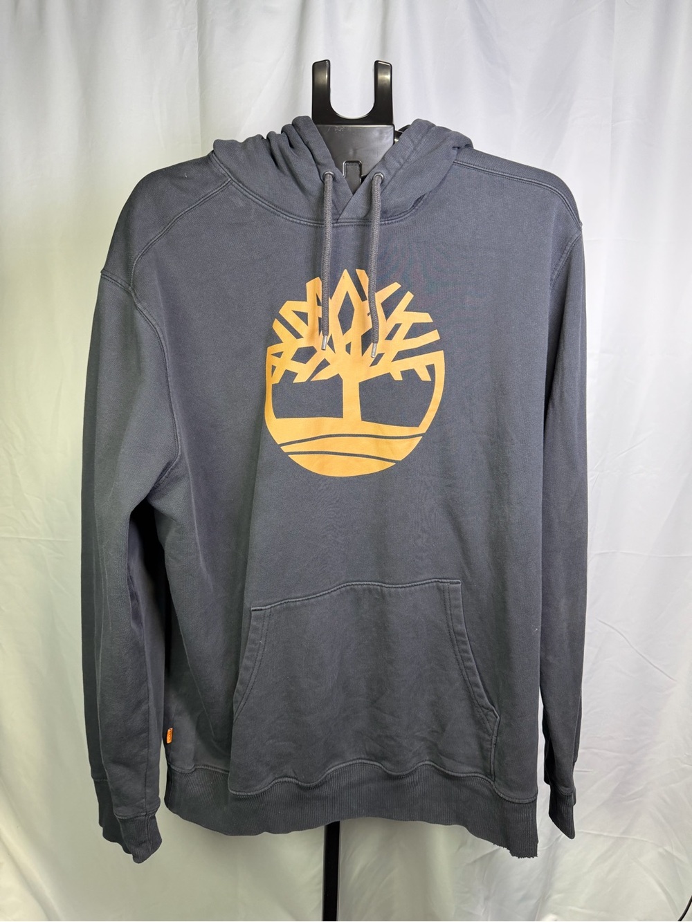 Timberland-Inspired Charcoal Hoodie with Yellow Logo